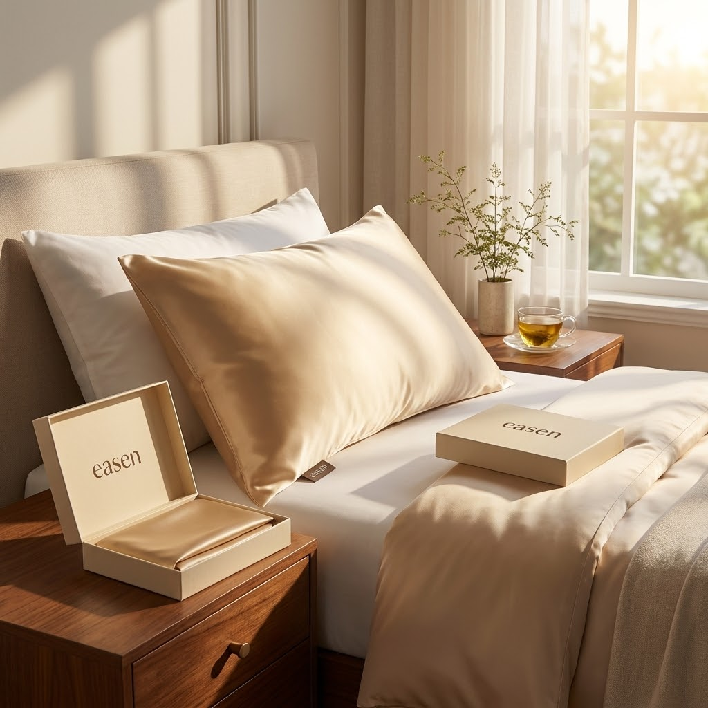 Easen Natural Italian Silk Pillowcase