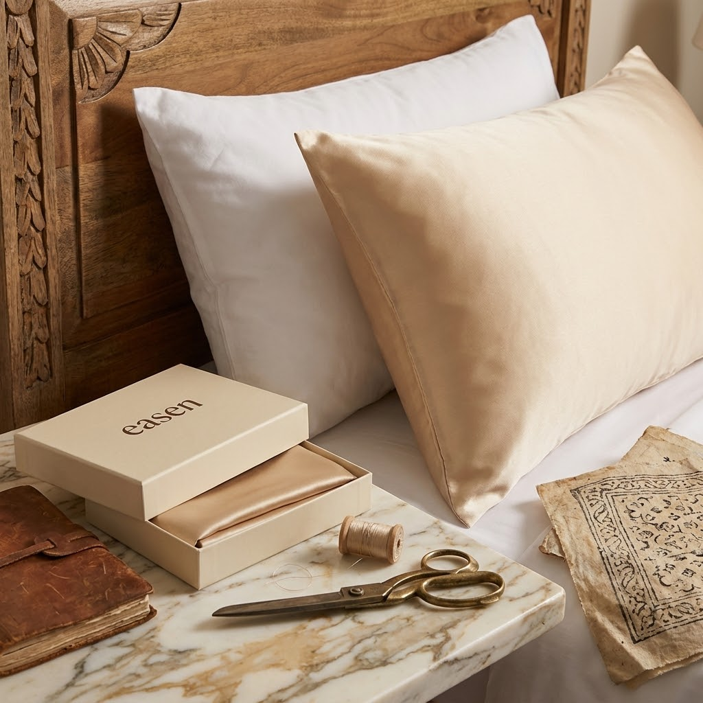 Easen Natural Italian Silk Pillowcase